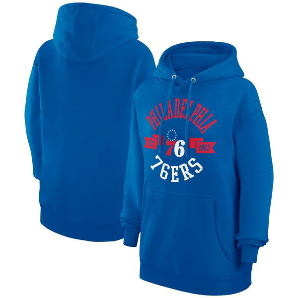 カールバンクス レディース パーカー・スウェットシャツ アウター Philadelphia 76ers GIII 4Her by Carl Banks Women's City Pullover Hoodie Royal