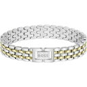 ボス レディース ブレスレット・バングル・アンクレット アクセサリー Ladies BOSS Isla Tone Gold and Steel Bracelet.