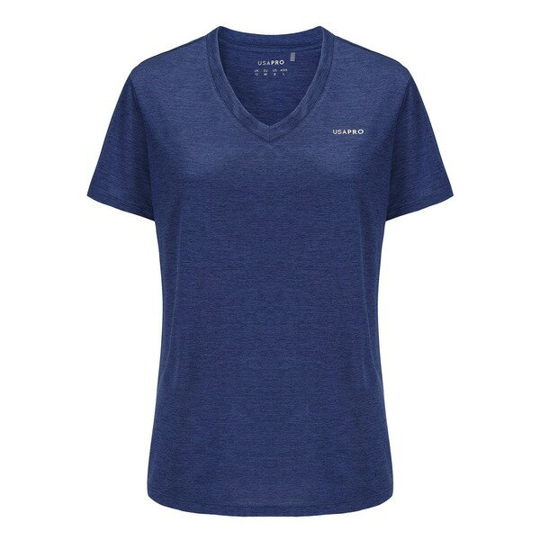 USAプロ（ユーエスエープロ） レディース フィットネス スポーツ Tech V Tee Ladies Navy