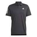 アディダス メンズ テニス スポーツ Club 3 Stripe Polo Shirt Mens Black/White