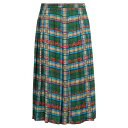 【送料無料】 アレッサンドロエンリケス レディース スカート ボトムス Midi skirts Green