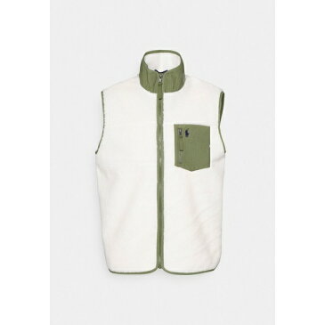 ラルフローレン メンズ ジャケット＆ブルゾン アウター HYBRID FLEECE VEST - Waistcoat - clubhouse cream