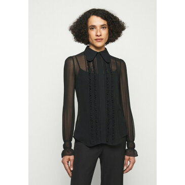 ヴィクトリア ベッカム レディース シャツ トップス FRILL DETAIL BLOUSE - Button-down blouse - black