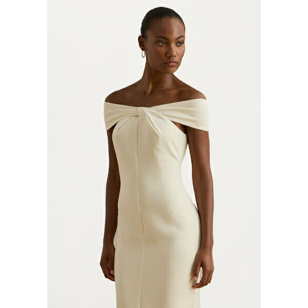 ラルフローレン レディース ワンピース トップス TWIST-FRONT CREPE COCKTAIL DRESS - Cocktail dress / Party dress - mascarpone creamのサムネイル