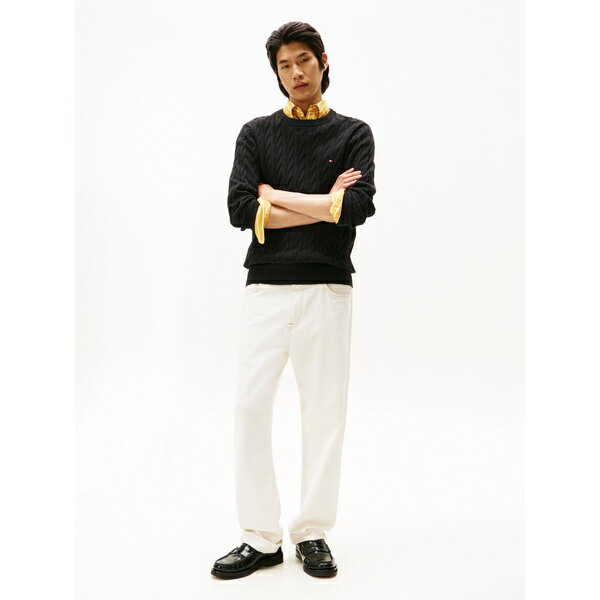 トミー ヒルフィガー メンズ ニット&セーター アウター CLASSIC CABLE CREW NECK - Jumper - black