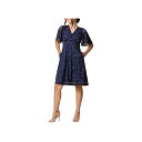 キヨナ レディース ワンピース トップス Women's Starry Sequin Lace V-Neck Cocktail Dress with Pockets Nocturnal navy