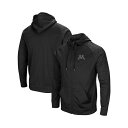 コロシアム メンズ パーカー・スウェットシャツ アウター Men's Black Minnesota Golden Gophers Blackout 3.0 Tonal Raglan Full-Zip Hoodie Black