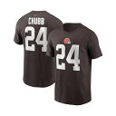 ナイキ メンズ シャツ トップス Men's Nick Chubb Brown Cleveland Browns Player Name and Number T-shirt Brown(4)