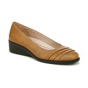 ライフストライド レディース スリッポン・ローファー シューズ Women's Jenna Wedge Slip On Loafers Tan Faux Leather