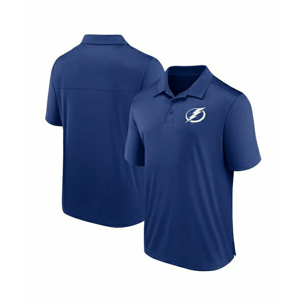 եʥƥ   ȥåץ Men's Blue Tampa Bay Lightning Left Side Block Po...