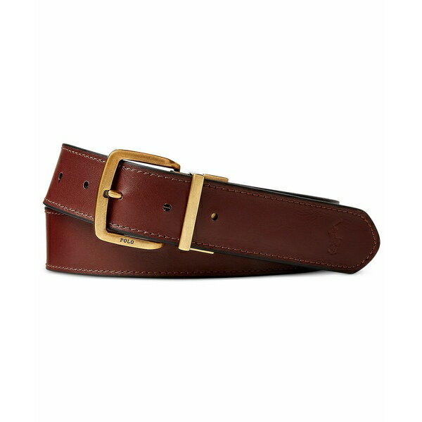 ラルフローレン メンズ ベルト アクセサリー Men's Reversible Leather Belt Brown/Black Bear