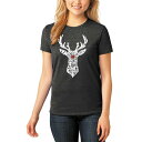 エルエーポップアート レディース Tシャツ トップス Women's Premium Blend Santa's Reindeer Word Art T-shirt Black