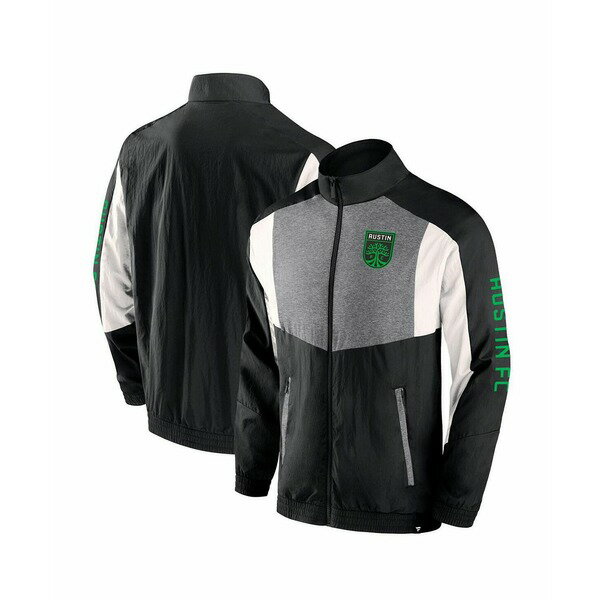 ファナティクス メンズ ジャケット＆ブルゾン アウター Men's Black Austin FC Net Goal Raglan Full-Z..