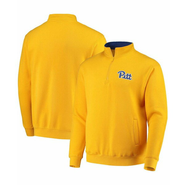 コロシアム メンズ ジャケット&ブルゾン アウター Men's Gold-Tone Pitt Panthers Tortugas Logo Quarter-Zip Jacket Gold