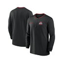 ナイキ メンズ パーカー・スウェットシャツ アウター Men's Black Ohio State Buckeyes 2024 Sideline Coach Performance Half-Zip Long Sleeve Top Black, Red