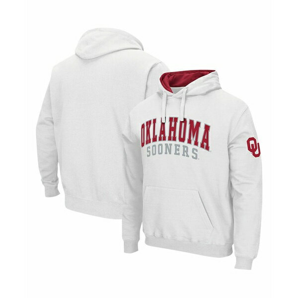 コロシアム メンズ パーカー・スウェットシャツ アウター Men's Oklahoma Sooners Double Arch Pullover Hoodie White