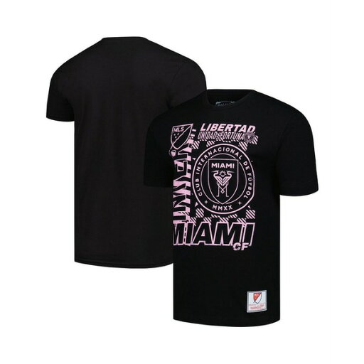 ミッチェル&ネス メンズ シャツ トップス Men's Black Inter Miami CF Striker T-shirt Black ミッチェル&ネス メンズ シャツ トップス Men's Black Inter Miami CF Striker T-shirt Black