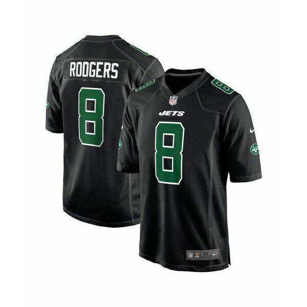 ナイキ メンズ シャツ トップス Men's Aaron Rodgers Black New York Jets Fashion Game Jersey Black