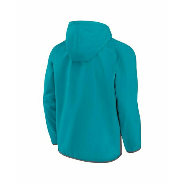 ファナティクス メンズ ジャケット＆ブルゾン アウター Men's Teal, Gray Charlotte Hornets Anorak Flagrant Foul Color-Block Raglan Hoodie Half-Zip Jacket Teal, Gray