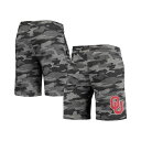 コンセプトスポーツ メンズ カジュアルパンツ ボトムス Men's Charcoal, Gray Oklahoma Sooners Camo Backup Terry Jam Lounge Shorts Charcoal, Gray(4)