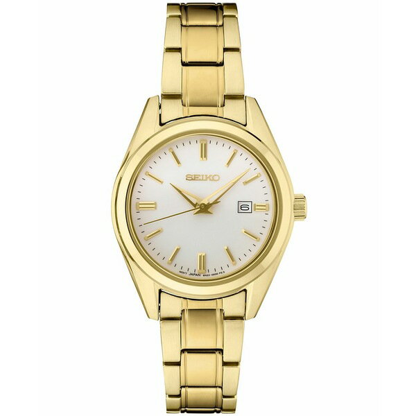 セイコー レディース ブレスレット・バングル・アンクレット アクセサリー Women's Essentials Gold-Tone Stainless Steel Bracelet Watch 29.8mm Gold