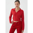 ノクチューン レディース カットソー トップス Women's Knit Polo Top Red(4)