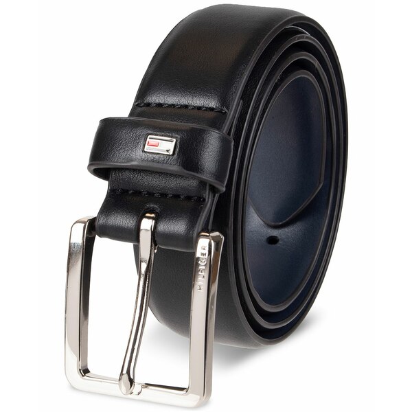 トミー ヒルフィガー メンズ ベルト アクセサリー Men's Flex Stretch Feather-Edge Dress Belt Black