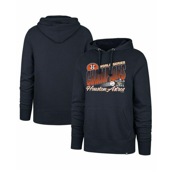 47ブランド メンズ パーカー・スウェットシャツ アウター Men's Navy Houston Astros 2022 World Series Champions Headline Pullover Hoodie Navy
