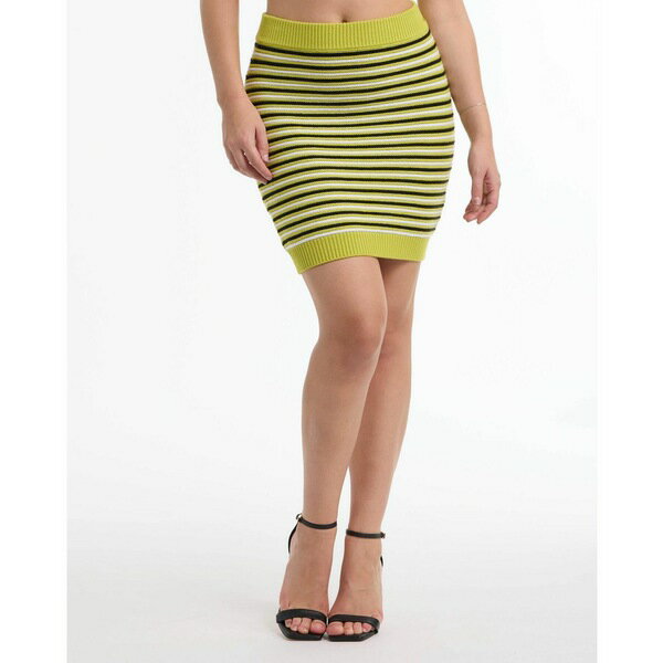 ベベ レディース スカート ボトムス Women's High Waist Pencil Sweater Skirt Sulphur spring