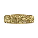 2028 レディース ヘアアクセサリー アクセサリー Gold-tone Floral Etched Hair Barrette Gold