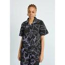 サンタクルーズ レディース シャツ トップス MONO CABANA - Button-down blouse - black/lavender