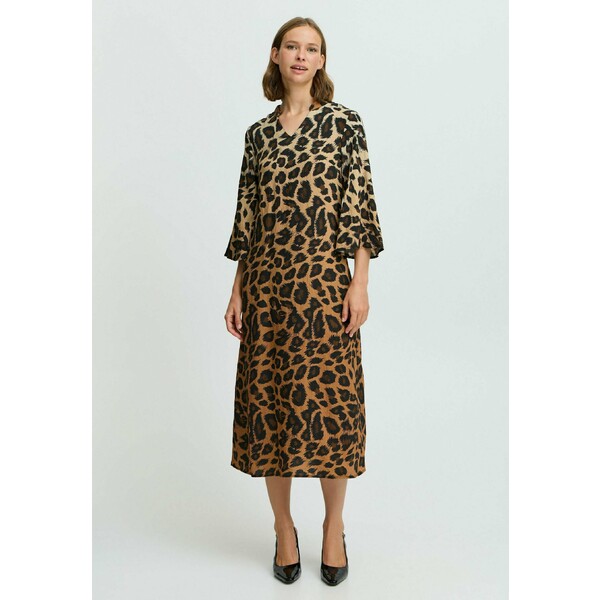 ビーヤング レディース ワンピース トップス BYHINVA LEOPARD DRESS - Day dress - black mix