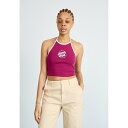 サンタクルーズ レディース Tシャツ トップス GLINT FRONT HALTER - Top - sangria/white