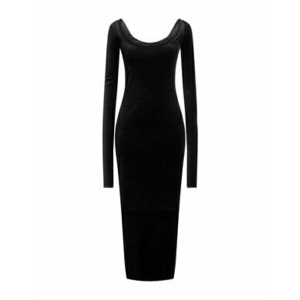 【送料無料】 リックオウエンス レディース ワンピース トップス Maxi dresses Black