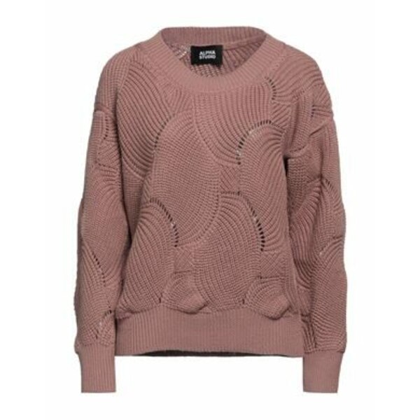 【送料無料】 アルファス テューディオ レディース ニット&セーター アウター Sweaters Brown