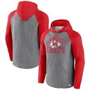 ファナティクス メンズ パーカー・スウェットシャツ アウター Kansas City Chiefs Fanatics Branded Favorite Arch Raglan Pullover Hoodie Heather Gray