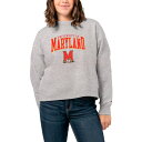 [OJbWGCgEFA fB[X p[J[EXEFbgVc AE^[ Maryland Terrapins League Collegiate Wear Women's 1636 Boxy Pullover Sweatshirt Ash