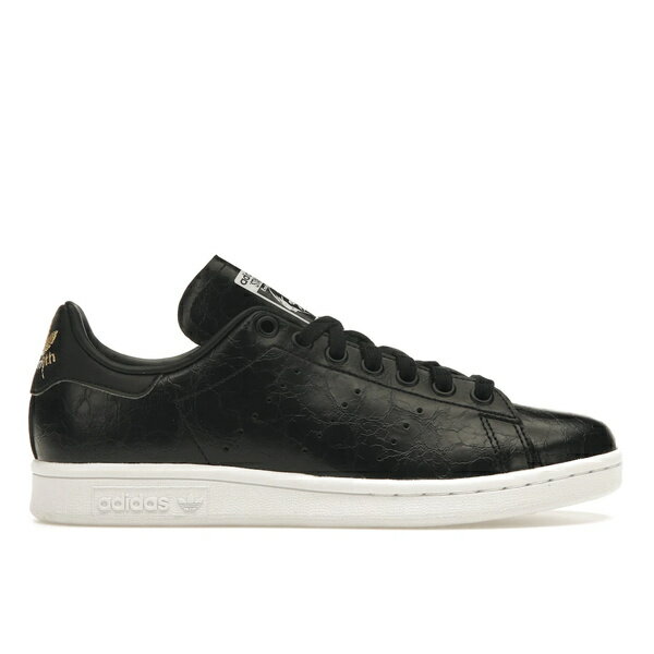 アディダス レザースニーカー レディース adidas アディダス レディース スニーカー 【adidas Stan Smith】 サイズ US_W_6W Cracked Leather Black Gold (Women's)