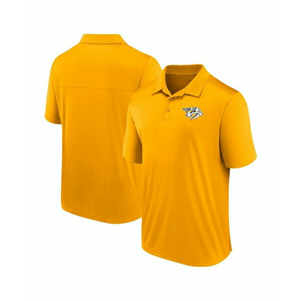 եʥƥ   ȥåץ Men's Gold Nashville Predators Left Side Block Po...