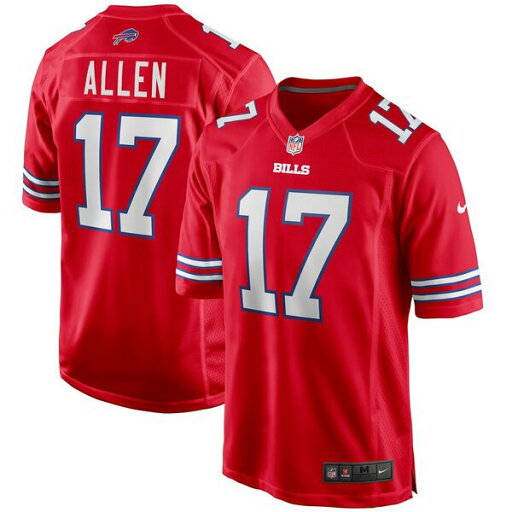 ナイキ メンズ シャツ トップス Men's Josh Allen Buffalo Bills Team Game Player Jersey Uni Rd/bls ナイキ メンズ シャツ トップス Men's Josh Allen Buffalo Bills Team Game Player Jersey Uni Rd/bls
