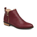 ジャーニーコレクション レディース ブーツ シューズ Women's Ellis Side Zip Ankle Booties Burgundy