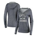 ファナティクス レディース カットソー トップス Women's College Navy Seattle Seahawks Doubleface Slub Pullover Hoodie Navy(4)