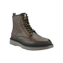 ゲス メンズ ブーツ シューズ Men's Citizen Memory Foam Lace Up Plain Toe Boots Dark Brown(4)