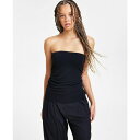 バースリー レディース カットソー トップス Women's Strapless Knit Crepe Top, Exclusively at Macy's Deep Black(4)