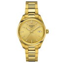 ティソット メンズ ブレスレット・バングル・アンクレット アクセサリー Unisex Swiss PR 100 Gold PVD Bracelet Watch ...