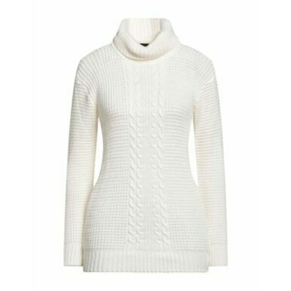 【送料無料】 エクステ レディース ニット&セーター アウター Turtlenecks White