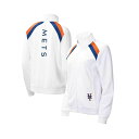 J[oNX fB[X WPbgu] AE^[ Women's White New York Mets Red Flag Full-Zip Track Jacket White