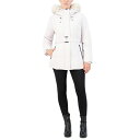 R[n[ fB[X WPbgu] AE^[ Women's Belted Faux-Fur-Trim Hooded Puffer Coat Cream