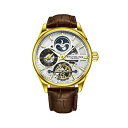 X^[O Y rv ANZT[ Men's Brown Leather Strap Watch 43mm Brown