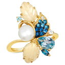 ルヴァン レディース リング アクセサリー Ombr&eacute;&reg; Multi-Gemstone (2-1/3 ct. t.w.), Vanilla Pearl (6mm), & Vanilla Diamond Ring in 14k Gold 14K Honey Gold Ring